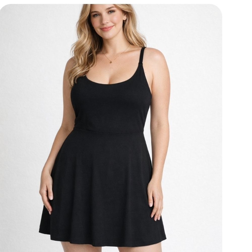Diuga Black Sleeveless Mini Dress XL Fit & Flare Casual Sports